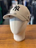 NY Yankees Nakışlı Trucker Beyzbol Model Bej Renk Pamuklu Cap Şapka