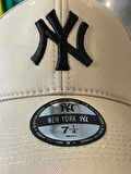 NY Yankees Nakışlı Trucker Beyzbol Model Bej Renk Pamuklu Cap Şapka