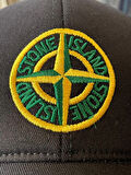 Stone Island Nakışlı Unisex Siyah Renk Pamuklu Cap Şapka