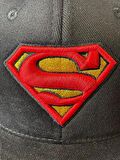 Superman Nakışlı Siyah Kanvas Hiphop Snapback Rapper Basket Cap Şapka