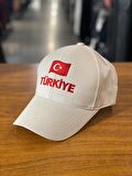Türkiye Nakışlı Beyaz Renk Pamuklu Cap Şapka
