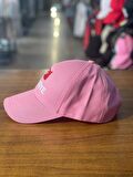 Türkiye Nakışlı Pembe Renk Pamuklu Cap Şapka