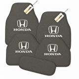 Gri Renk Honda Logolu Oto Halı Paspas 5 Parça – Araca Özel Kesim, Kolay Temizlik, Kaymaz Zemin Koruma