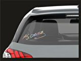 20x8 cm Hologram Renkli Mustafa Kemal Atatürk İmza Sticker Laptop Kask Araba Motor Defter Sticker