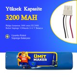 Philips homerun 2000 serisi XU2000 Robot Süpürge 3200mAh 14.4 V Batarya – Orjinal Uyumlu Uzun Ömürlü, Yüksek Performans Pil