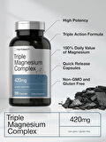 Horbäach Triple Magnesium(Magnezyum) Complex 420 mg 250 Caps Gluten Free Magnesium Oxide, Citrate