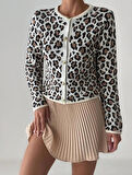 Leopar Desenli Hırka