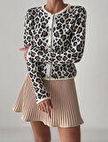 Leopar Desenli Hırka