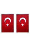 Alpaka Türk Bayrağı Fitilli 20x30cm 2adet