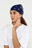 4 Adet Şal Desen Bandana Seti Siyah Lacivert Kırmızı Beyaz