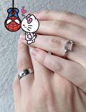 Herşey Nota Hello Kitty Spiderman Ayarlanabilir Çift Yüzük