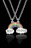 2 Adet Gökkuşağı Best Friends Kolye Bff Ikili Arkadaşlık Kolyesi
