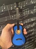 Minyatür Gitar Mavi Klasik Gitar 25cm Hediyelik Biblo 