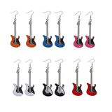 Gitar Küpe Kırmızı