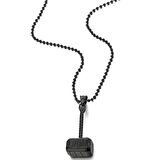 Marvel the avengers thor çekiç çelik kolye siyah