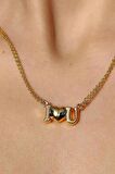 Gold I Love You Mıknatıslı Sevgili Çift İkili Kolye