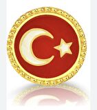 Türk Bayrağı Ay Yıldız Yaka Rozeti