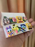 Disney Sünger Bob Crocks Terlik Süsü Jibbitz Crocs Aksesuarı 8 Adet