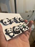 Panda Desen Crocks Terlik Süsü Jibbitz Crocs Aksesuarı 8 Adet