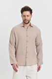Müslin Yakalı Uzun Kol Gömlek - 4030