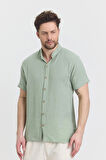 Müslin Hakim Yaka Kısa Kol Gömlek - 4080 