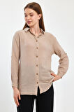 Müslin Yakalı Uzun Kol Gömlek -1150
