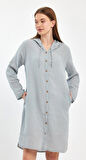 Müslin Kapşonlu Tunik -1050
