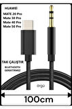 Huawei Mate 20 Pro Mate 30 40 50 Pro Aux Kablo Type C Aux Kablo Dac Çipli örgü Tak Çalıştır