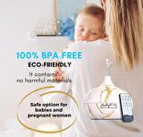 Aroma Terapi Oda Hava Nemlendirici 550ml Ultrasonik Buhar Makinesi Ahşap Görünüm 7 Renk Led Işıklı