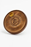 Ajna Çakralı Yuvarlak Ahşap Tütsülük – Çubuk/Konik | Chakra Wood Incense Holder - Stick/Conic