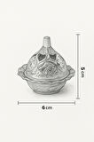 Gümüş Renk Konik Tütsülük | Silver Cone Incense Burner – El İşçiliği Metal Tasarım
