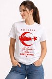 buğrahayalin TÜRKİYE Ay Yıldız 2026 Dünya Kupasi Taraftar Forma T-Shirt - Beyaz