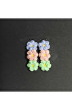Üç Çiçek Şık Tasarım Amigurumi 2 Li Toka Seti PASTEL Tek Ebat