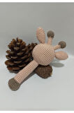 Yenidoğan Sevimli Zürafa Çıngırak Amigurumi Organik Oyuncak Karışık