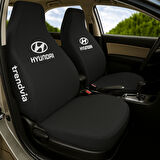 Penye Kumaş Siyah Koltuk Kılıfı Takımı – Hyundai Logolu Ön ve Arka Kılıf Seti