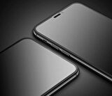 Apple iPhone 7 / 8 / SE Uyumlu SİYAH Mat Seramik Parmak izi Bırakmayan Nano 9D Ekranı Tam Kaplayan Kavisli Kırılmaz Cam İnce Esnek Ekran Koruyucu iPhone 7 / 8 / SE (Anti Parmak İzi)
