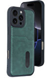 Apple iPhone 16 Pro Kılıf Kartlıklı Silikon Kapak Azn-Sara