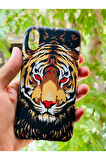 iPhone X / Xs  Uyumlu Kaplan Desenli Baskılı Silikon