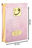 Anneler Günü Hediyesi Kuranı Kerim - Kadife Kaplı - Sade Arapça - Orta Boy - Pembe