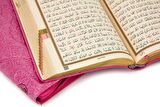 Benim Kuranım - Sade Arapça - Çanta Boy - Pembe - Kılıflı - Mühürlü - Bilgisayar Hatlı