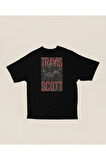 Şarkıcı Rapper Travis Scott Baskılı Unisex Oversize CJ Tişört