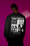 Gojo Satoru Baskılı Unisex Oversize Anime Karakter Sweatshirt