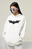 Batman Logo Baskılı Unisex Oversize Dc Karakter Hoodie