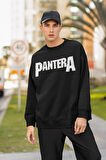 Müzik Grubu Baskılı Unisex Oversize Pantera Sweatshirt