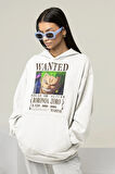 Wanted Roronoa Zoro Baskılı Unisex Oversize Anime Hoodie