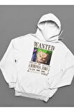 Wanted Roronoa Zoro Baskılı Unisex Oversize Anime Hoodie