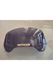 MOTOCAM Rüzgar Saptırıcı Deflektör Camı 2 Delikli 3.5cm 32x12cm Füme Renkli   (APARATSIZDIR)