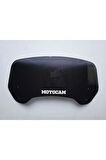 MOTOCAM Rüzgar Saptırıcı Deflektör Camı 2 Delikli 4cm 32x12cm Siyah Renkli   (APARATSIZDIR)