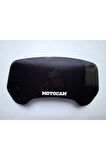 MOTOCAM Rüzgar Saptırıcı Deflektör Camı 2 Delikli 4cm 32x12cm Siyah Renkli   (APARATSIZDIR)