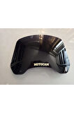 MOTOCAM Rüzgar Saptırıcı Deflektör Camı 2 Delikli 4cm 32x15cm Siyah Renkli   (APARATSIZDIR)